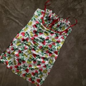 Strawberry Ruched Dress